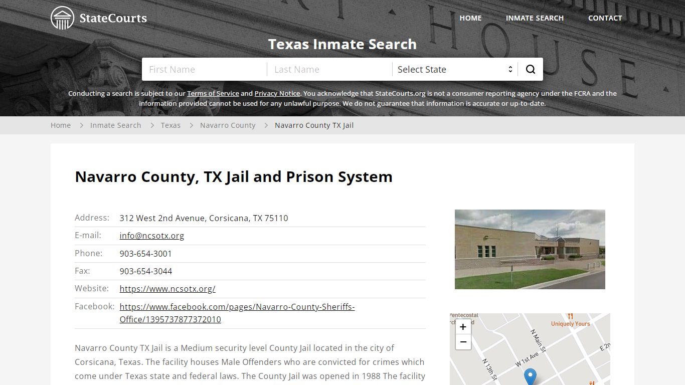 Navarro County TX Jail Inmate Records Search, Texas - StateCourts